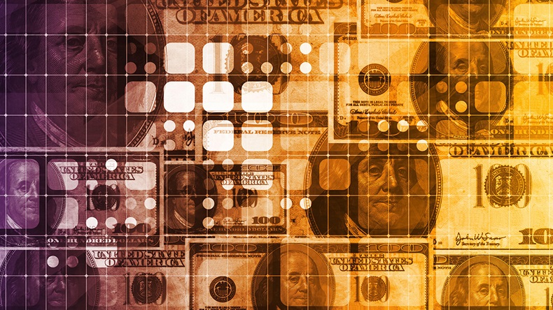 Digital dollars (Zoonar GmbH/Alamy Stock Photo)