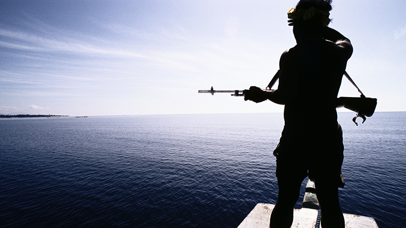 Piracy, man looking towards the sea’s horizon