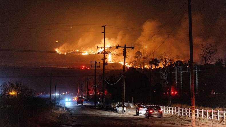 Hughes fire in Castaic, California